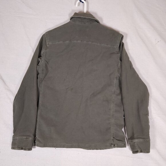 Faherty Shirt Jacket Mens XS Utility Long Sleeve Button Up Pockets Army Green - Picture 2 of 14